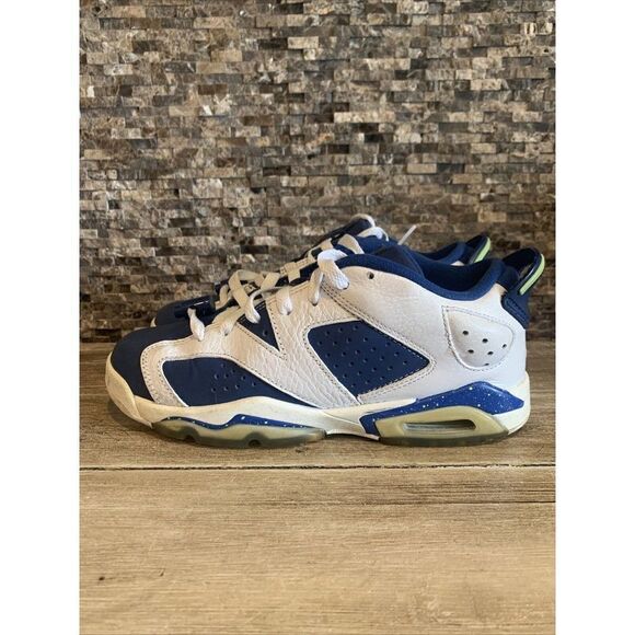 Nike Air Jordan 6 VI Retro Low Sneakers Size 6Y Seattle Seahawks 768881-106 - Picture 3 of 7